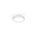 Brumberg wall and ceiling luminaire IDA Ø 30CM 3 flames E27 IP44, nickel matt dimmable