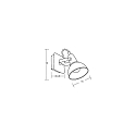 Brumberg Applique et plafonnier DACTYL � 1 flamme, r�glable E14 IP20, lumi�re en bois, noir mat gradable