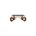Luminaire de plafond DACTYL � 2 flammes, r�glable E14 IP20, lumi�re en bois, noir mat gradable