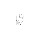 Brumberg Luminaire de plafond TAGES � 6CM � 1 flamme, petit, rond GU10 IP20, blanc mat gradable