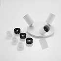 Brumberg Luminaire de plafond TAGES 3 flammes, rond GU10 IP20, blanc mat gradable