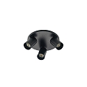 Luminaire de plafond TAGES 3 flammes, rond GU10 IP20, noir mat gradable