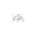 Luminaire de plafond TAGES 4 flammes, carr� GU10 IP20, noir mat gradable