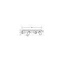 Brumberg Rampe de projecteurs TAGES 4 flammes, angulaire, langue GU10 IP20, noir mat gradable