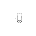 Downlight TOMEK � 1 flamme, cylindrique, version pour montage en surface GU10 IP20, blanc mat gradable