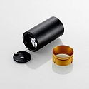 Brumberg downlight TOMEK 1 flame, cylindrical, surface-mounted version GU10 IP20, black matt dimmable