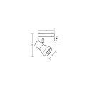 Brumberg Applique et plafonnier BOLORIA � 1 flamme, r�glable E14 IP20, lumi�re en bois gradable