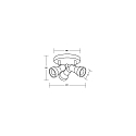 Brumberg Luminaire de plafond BOLORIA 3 flammes, rond, r�glable E14 IP20, lumi�re en bois gradable