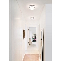 wall and ceiling luminaire EREVAN Ø 28CM 2 flames E27 IP44, nickel matt dimmable