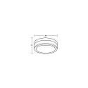 Brumberg wall and ceiling luminaire EREVAN Ø 28CM 2 flames E27 IP44, nickel matt dimmable