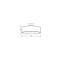 ceiling luminaire TIM Ø 50CM up / down, with diffuser E27 IP20, nickel matt dimmable