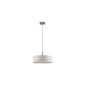 Luminaire à suspension TIM Ø 40CM haut bas, avec diffuseur E27 IP20, nickel mat gradable