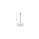 Brumberg Luminaire à suspension TIM Ø 40CM haut bas, avec diffuseur E27 IP20, nickel mat gradable