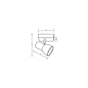 Brumberg Applique et plafonnier ELTASSO � 1 flamme, r�glable E14 IP20, lumi�re en bois gradable