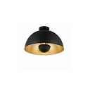 Luminaire de plafond PIERIS Ø 41CM à 1 flamme, rond E27 IP20, noir mat gradable