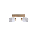 ceiling luminaire PRUNI 2 flames, adjustable E14 IP20, light wood dimmable
