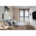 Brumberg pendant luminaire TOMEK 270MM 1 flame, cylindrical, rigid GU10 IP20, black matt dimmable