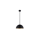 Luminaire à suspension NOGATA à 1 flamme, semi-circulaire E27 IP20, noir mat gradable