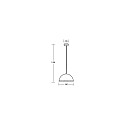 Brumberg Luminaire à suspension NOGATA à 1 flamme, semi-circulaire E27 IP20, noir mat gradable