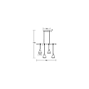 Brumberg pendant luminaire BRENTHIS 4 flames, small E14 IP20, wood, black dimmable