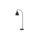 Lampadaire BRENTHIS Bas, rigide E27 IP20, bois, noir 