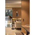 Brumberg Lampadaire BRENTHIS Bas, rigide E27 IP20, bois, noir 