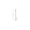 Brumberg pendant luminaire TOMEK 350MM 1 flame, cylindrical, rigid GU10 IP20, black matt dimmable