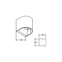 Brumberg Luminaire mural haut bas, rond IP54, noir  