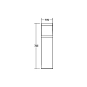 Brumberg bollard lamp STICK round, switchable LED IP65, black 