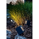 Brumberg Outdoor LED floor spot BLOKK, IP65 IK07, 10W 3000K 740lm 36°, swivelling, structured graphite