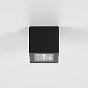 Brumberg Outdoor LED ceiling luminaire BLOKK, square, IP54, 22W 3000K 2030lm 30°, structured graphite