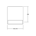 Brumberg Outdoor LED ceiling luminaire BLOKK, square, IP54, 22W 3000K 2030lm 30°, structured graphite