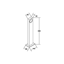 Brumberg Borne d'éclairage QUADER IP54, graphite 
