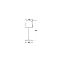 Brumberg Lampe de table solaire CAMERON avec connexion USB, avec batterie IP54, noir