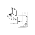 Brumberg Projecteur MATRIX IP66, titane, transparent