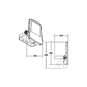 Brumberg Projecteur MATRIX pivotant IP66, titane, transparent 