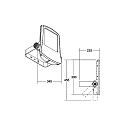 Brumberg floodlight MATRIX swivelling IP66, titanium 