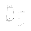 Brumberg Luminaire mural d’extérieur EREBIA haut bas, commutable LED IP54, gris 