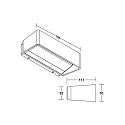 Brumberg outdoor wall luminaire TULLIA switchable LED IP65, grey 