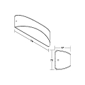 Brumberg outdoor wall luminaire REMUS switchable LED IP65, grey 