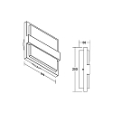 Brumberg outdoor wall luminaire NAGAI switchable LED IP65, grey 