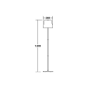 Brumberg Lampadaire NIOBE commutable E27 IP54, graphite 
