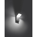 Brumberg Outdoor wall luminaire INO with motion detector, switchable LED IP54, graphite 