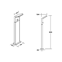 Brumberg Bollard lamp INO with motion detector, switchable LED IP54, graphite 