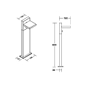 Brumberg bollard lamp APORIA with motion detector, switchable LED IP54, graphite 