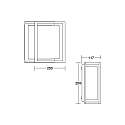 Brumberg Outdoor wall luminaire ALLAN switchable LED IP54, graphite 