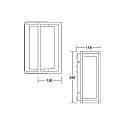 Brumberg Outdoor wall luminaire ALLAN switchable LED IP54, graphite 