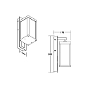 Brumberg outdoor wall luminaire KEDIRI switchable LED IP54, grey 