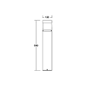 Brumberg Luminaire borne ZAGAMI IP54 cylindrique, commutable LED IP54, gris graphite 