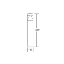Brumberg Borne d'éclairage MEDUSA angulaire, commutable LED IP54, graphite 